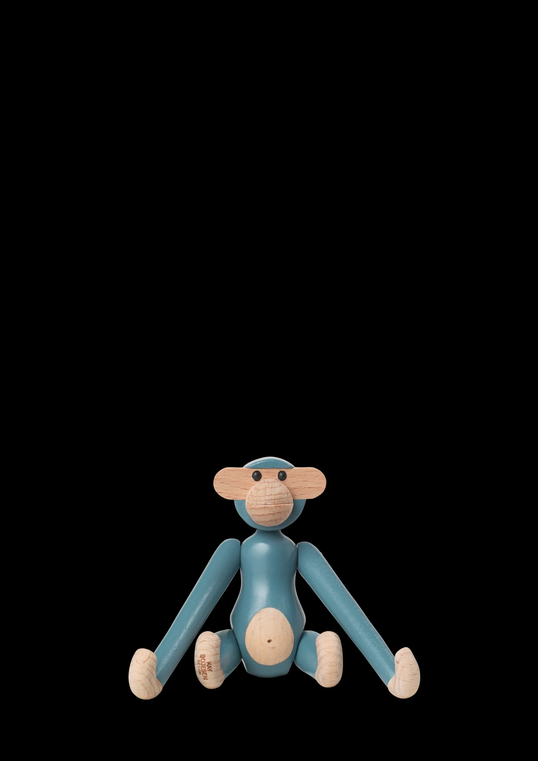 Online Abe mini i blå fra serien Monkey | Køb her Træfigurer & Skulpturer