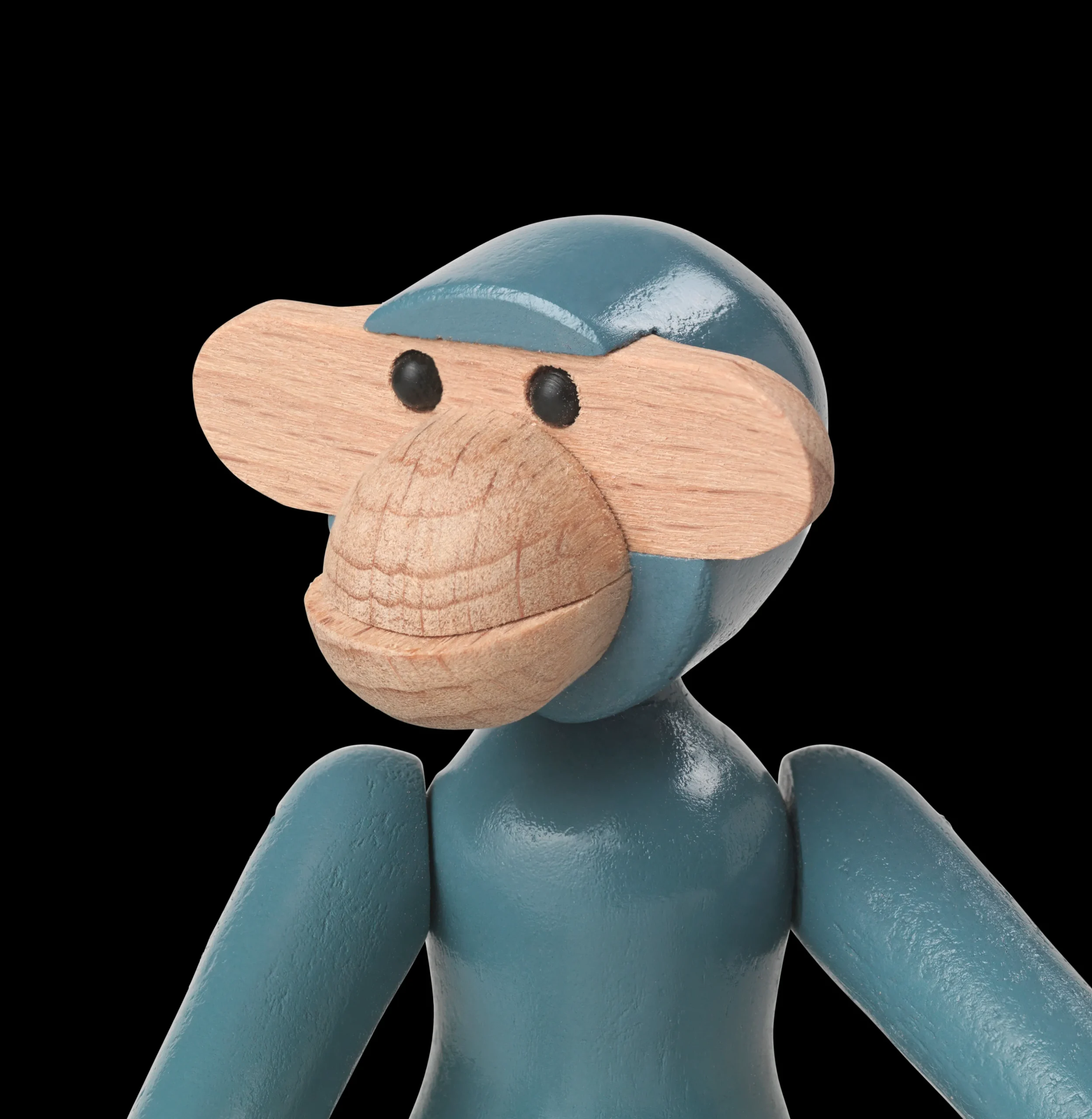 Online Abe mini i blå fra serien Monkey | Køb her Træfigurer & Skulpturer