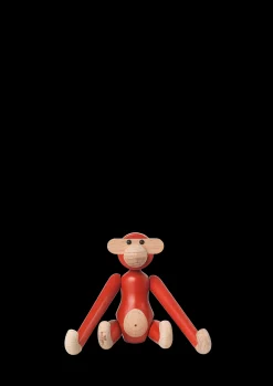 Hot Abe mini i rød fra serien Monkey | Køb her Træfigurer & Skulpturer