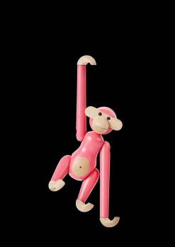 Clearance Abe mini i rosa fra serien Monkey | Køb her Nyheder|Træfigurer & Skulpturer