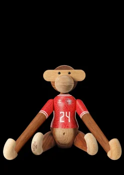 Hot Abe x DBU Herre 2024 stor teak/limba - Køb her Træfigurer & Skulpturer