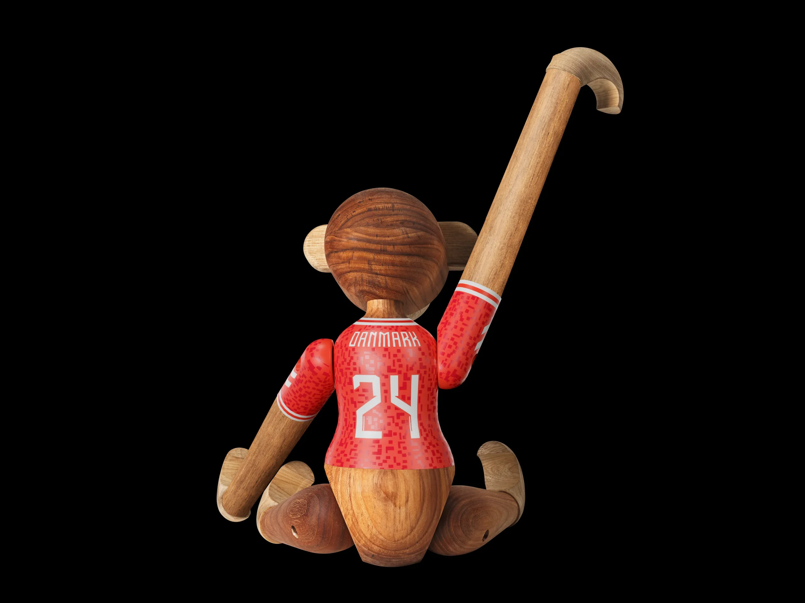 Hot Abe x DBU Herre 2024 stor teak/limba - Køb her Træfigurer & Skulpturer