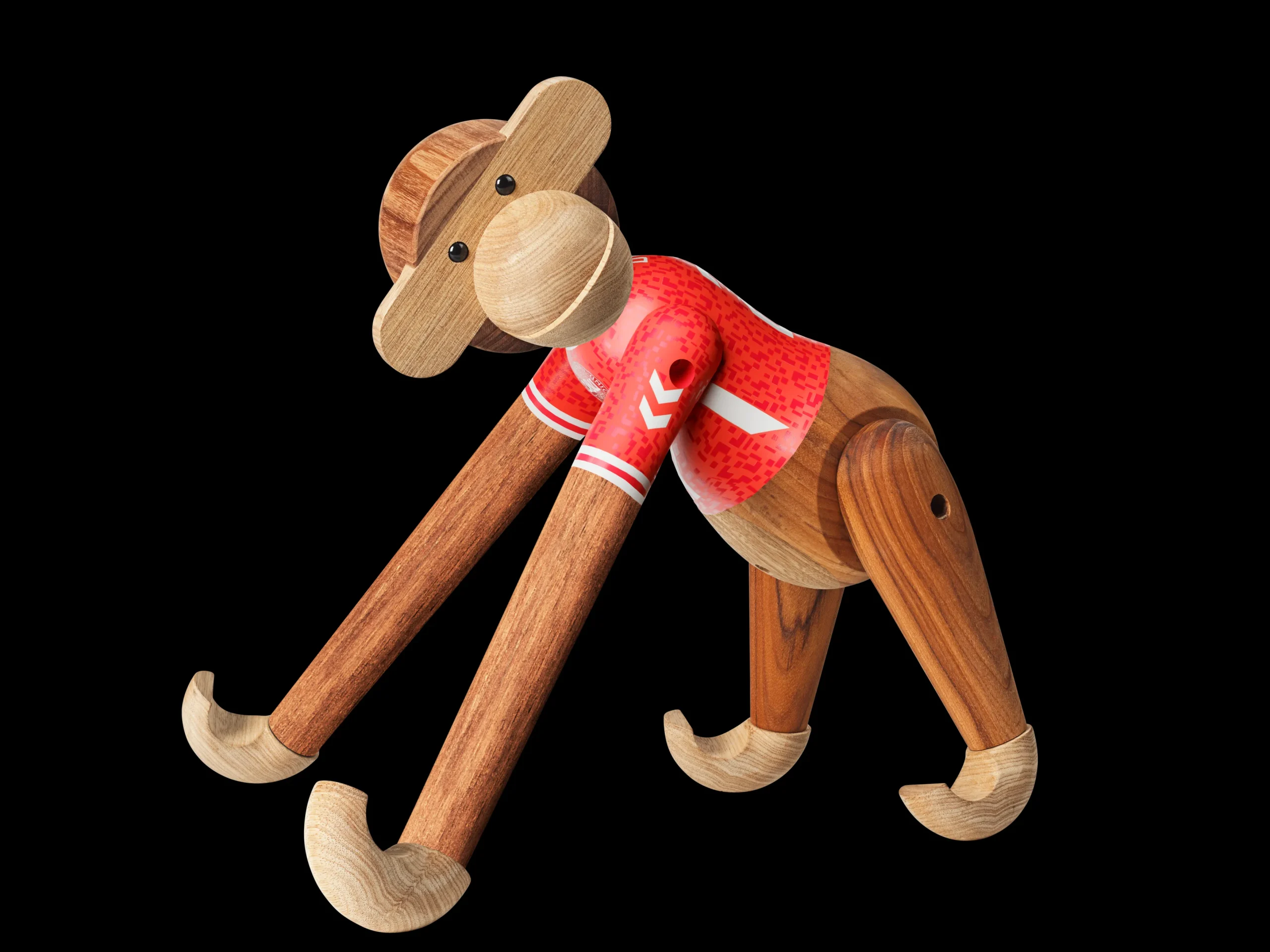 Hot Abe x DBU Herre 2024 stor teak/limba - Køb her Træfigurer & Skulpturer