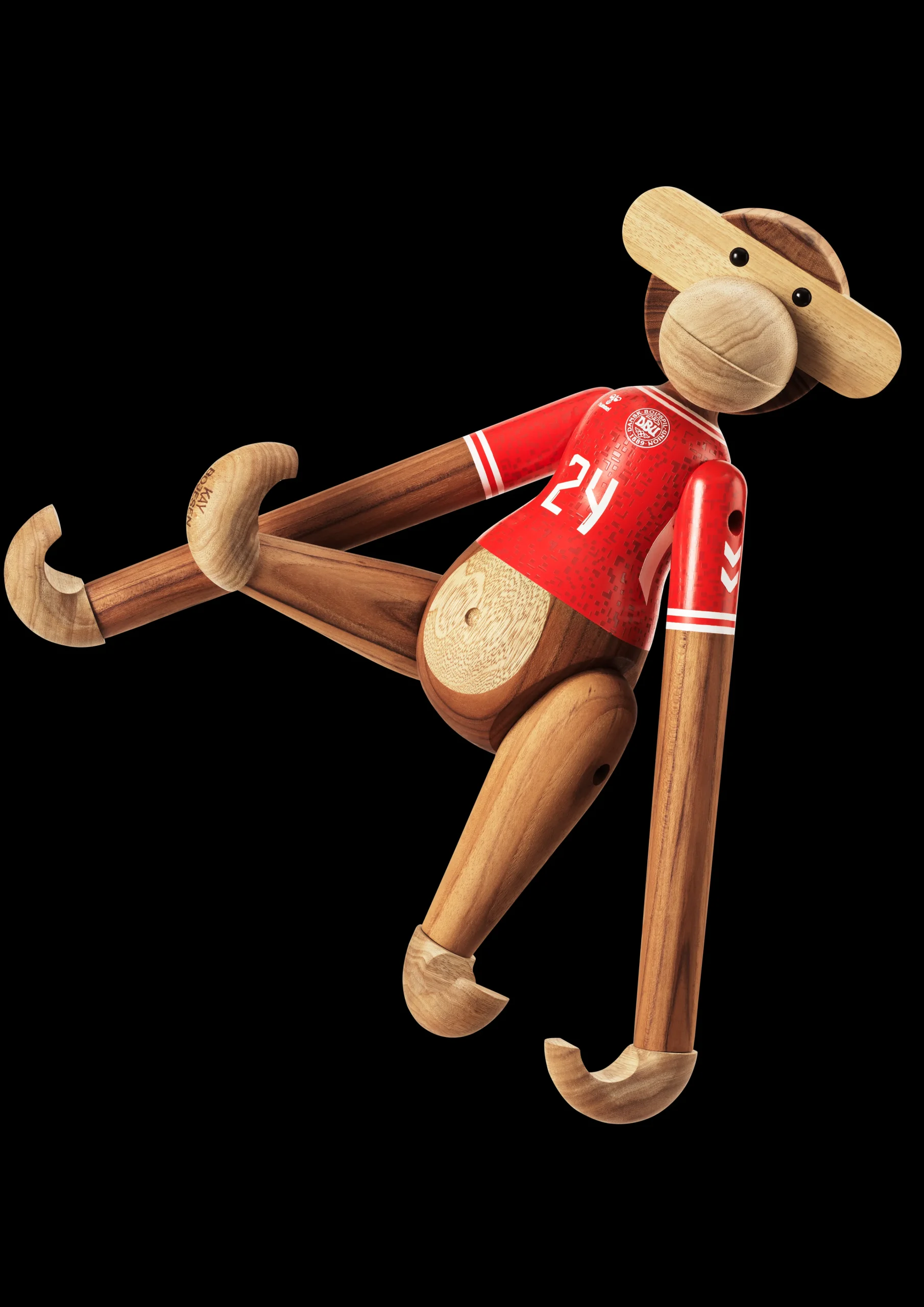 Hot Abe x DBU Herre 2024 stor teak/limba - Køb her Træfigurer & Skulpturer