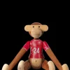 Hot Abe x DBU Kvinde 2024 stor teak/limba - Køb her Træfigurer & Skulpturer