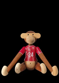 Hot Abe x DBU Kvinde 2024 stor teak/limba - Køb her Træfigurer & Skulpturer