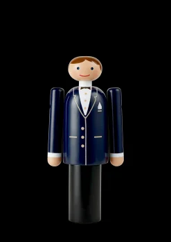 Brudgom H18 cm i blå fra serien Figurines Træfigurer & Skulpturer|Brud Og Brudgom