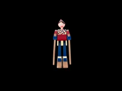 Sale Datti, pige Skiløber H15.5 cm i multi | Køb her Træfigurer & Skulpturer