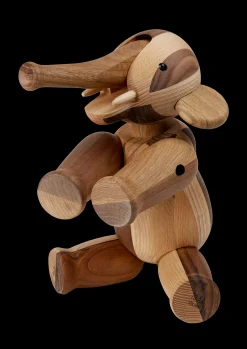 Outlet Elefant Reworked jubilæum stor mix træ | Køb her Træfigurer & Skulpturer