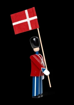 Discount Fanebærer mini i rød fra serien Figurines Træfigurer & Skulpturer