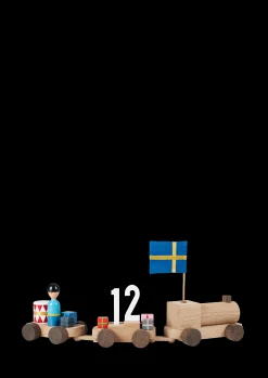 Hot Fødselsdagstog Svensk eg/røget eg | Køb her Træfigurer & Skulpturer|Fødselsdag