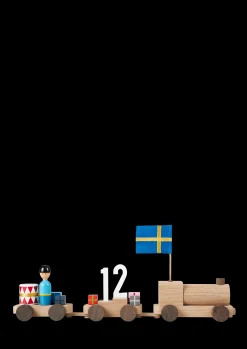 Hot Fødselsdagstog Svensk eg/røget eg | Køb her Træfigurer & Skulpturer|Fødselsdag