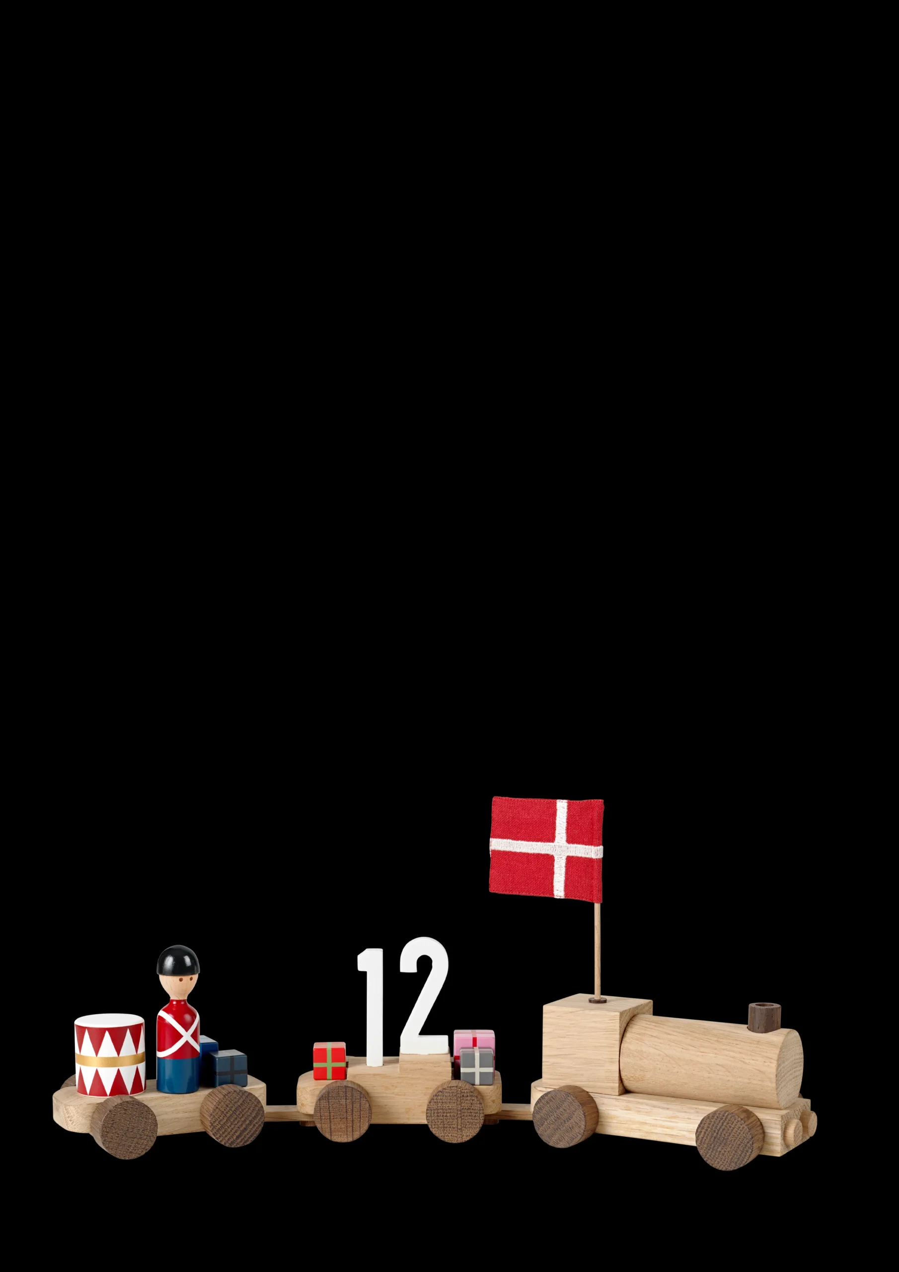 Outlet Fødselsdagstog Dansk i træ fra serien Figurines Træfigurer & Skulpturer|Fødselsdag