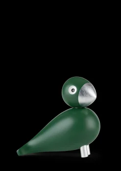Sale Georg Sangfugl H15.5 cm i grøn | Køb her Træfigurer & Skulpturer