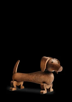 Outlet Gravhund lille i træ fra serien Other animals Træfigurer & Skulpturer
