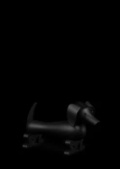 Sale Gravhund mellem mørk bejdset eg | Køb nu Træfigurer & Skulpturer