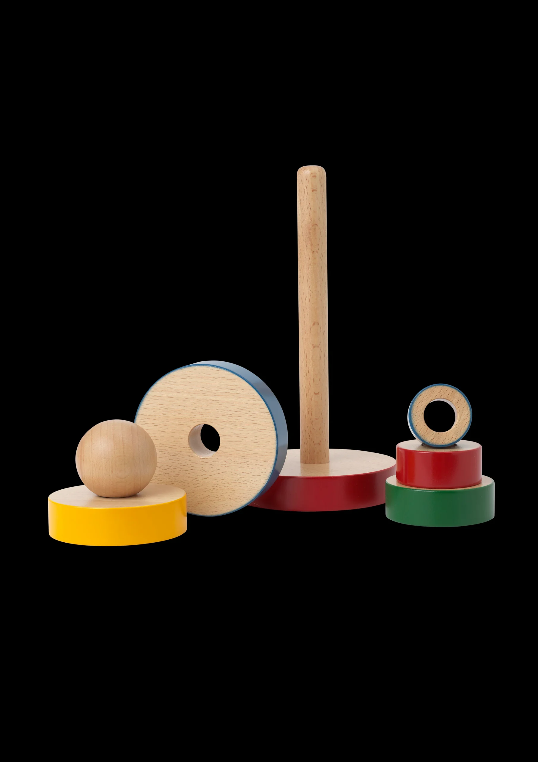 Outlet Stabel Tårn Ø11 cm i multi fra serien Babies Børn Legetøj