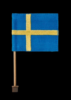 Discount Tekstilflag til fødselsdagstog blå/gul | Køb her Reservedele Og Tilbehør|Fødselsdag