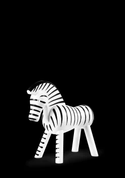 Online Zebra H14 cm i sort fra serien Other animals Træfigurer & Skulpturer