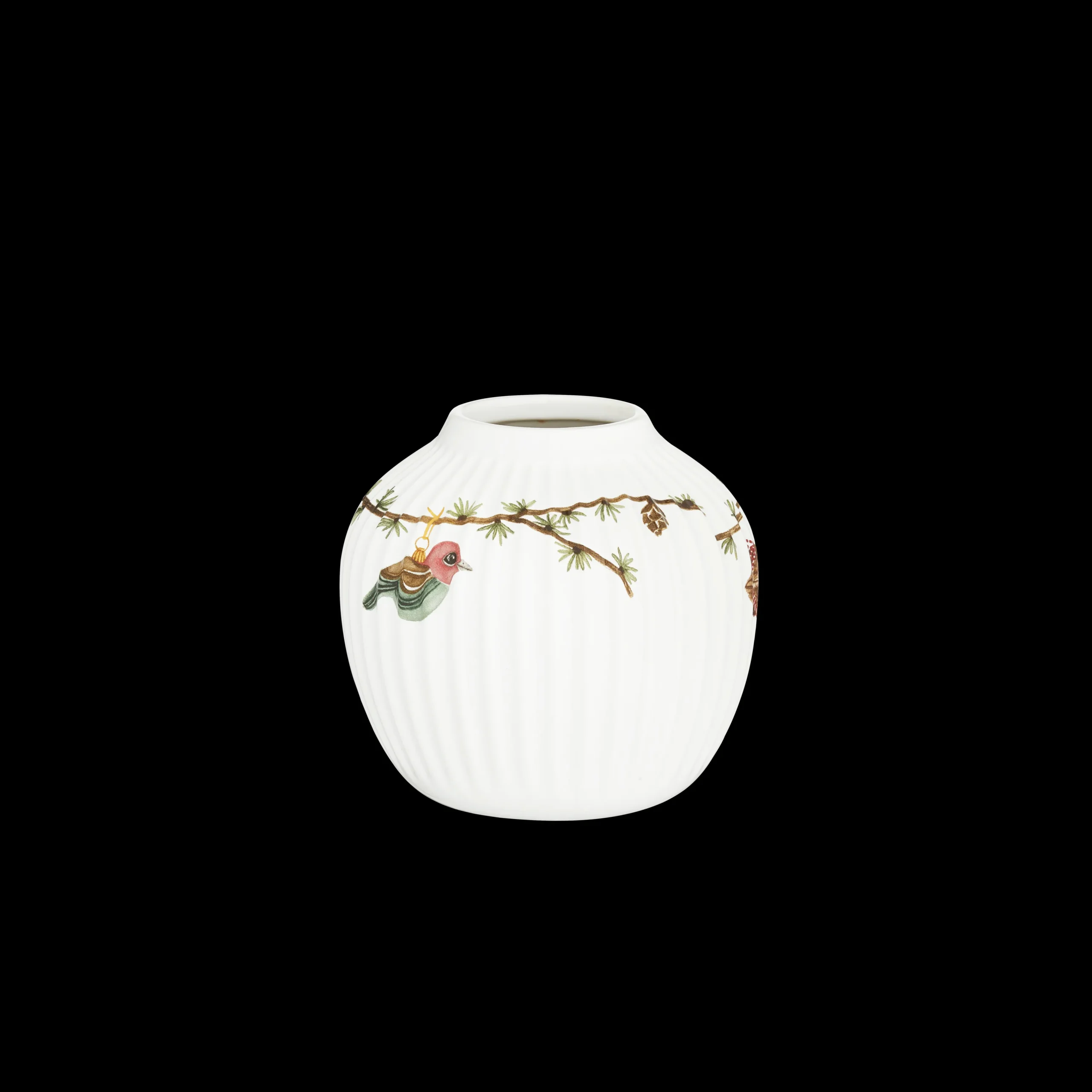 Hammershøi Christmas Vase H13 hvid m. deko | Køb her Vaser & Urtepotteskjulere