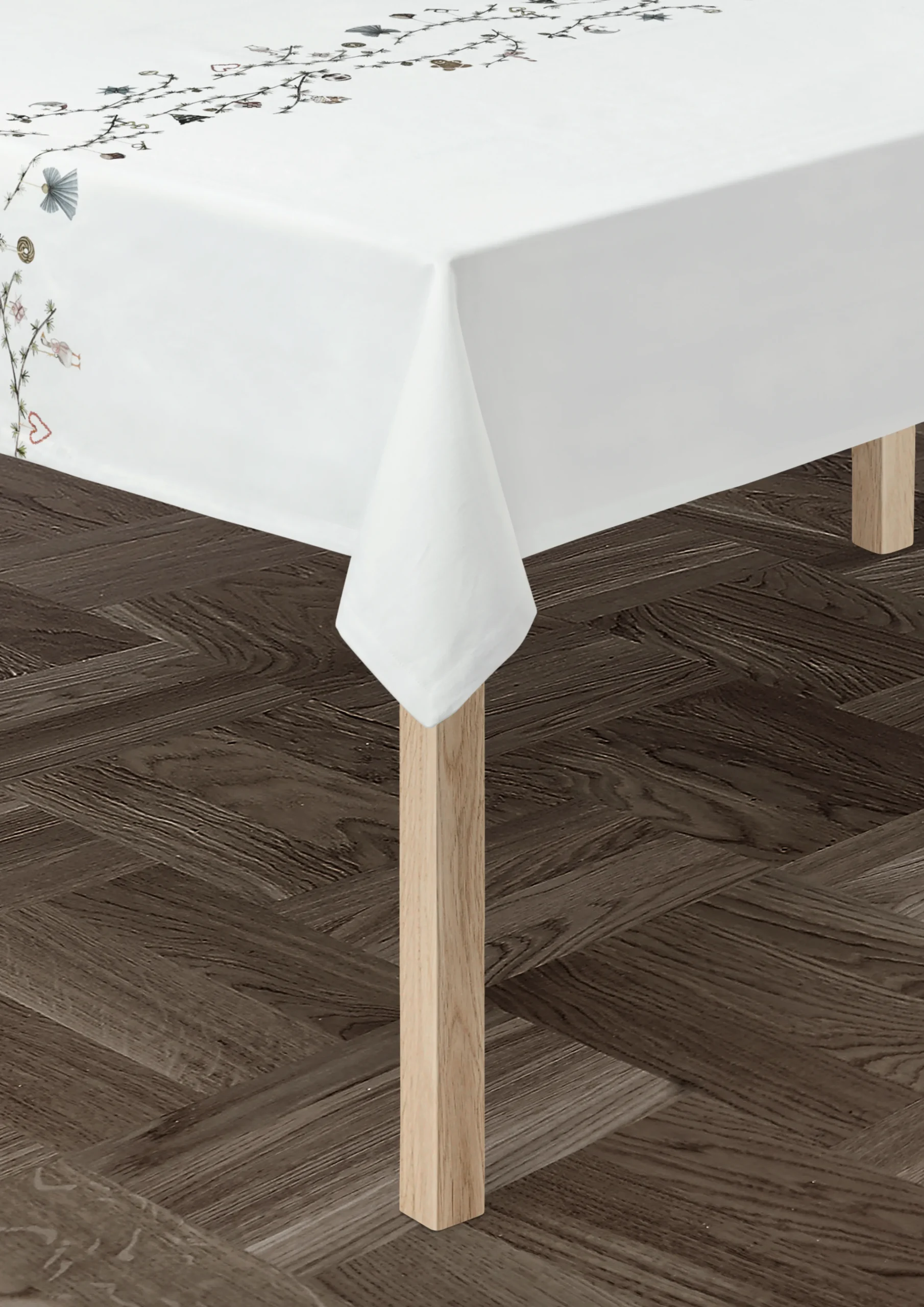Best Hammershøi Christmas Dug 150x270 cm hvid m. deko Duge|Duge