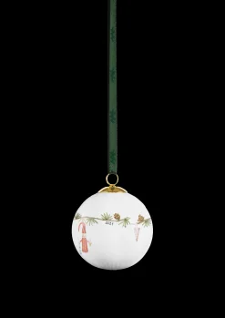 Outlet Hammershøi Christmas Kugle 2024 Ø6 cm hvid m. deko Julepynt|Julepynt