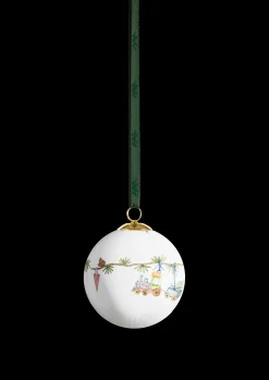 Outlet Hammershøi Christmas Kugle 2024 Ø6 cm hvid m. deko Julepynt|Julepynt