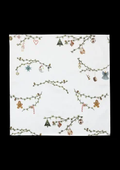 Discount Hammershøi Christmas Stofserviet 45x45cm hvid m. deko Servietter|Servietter