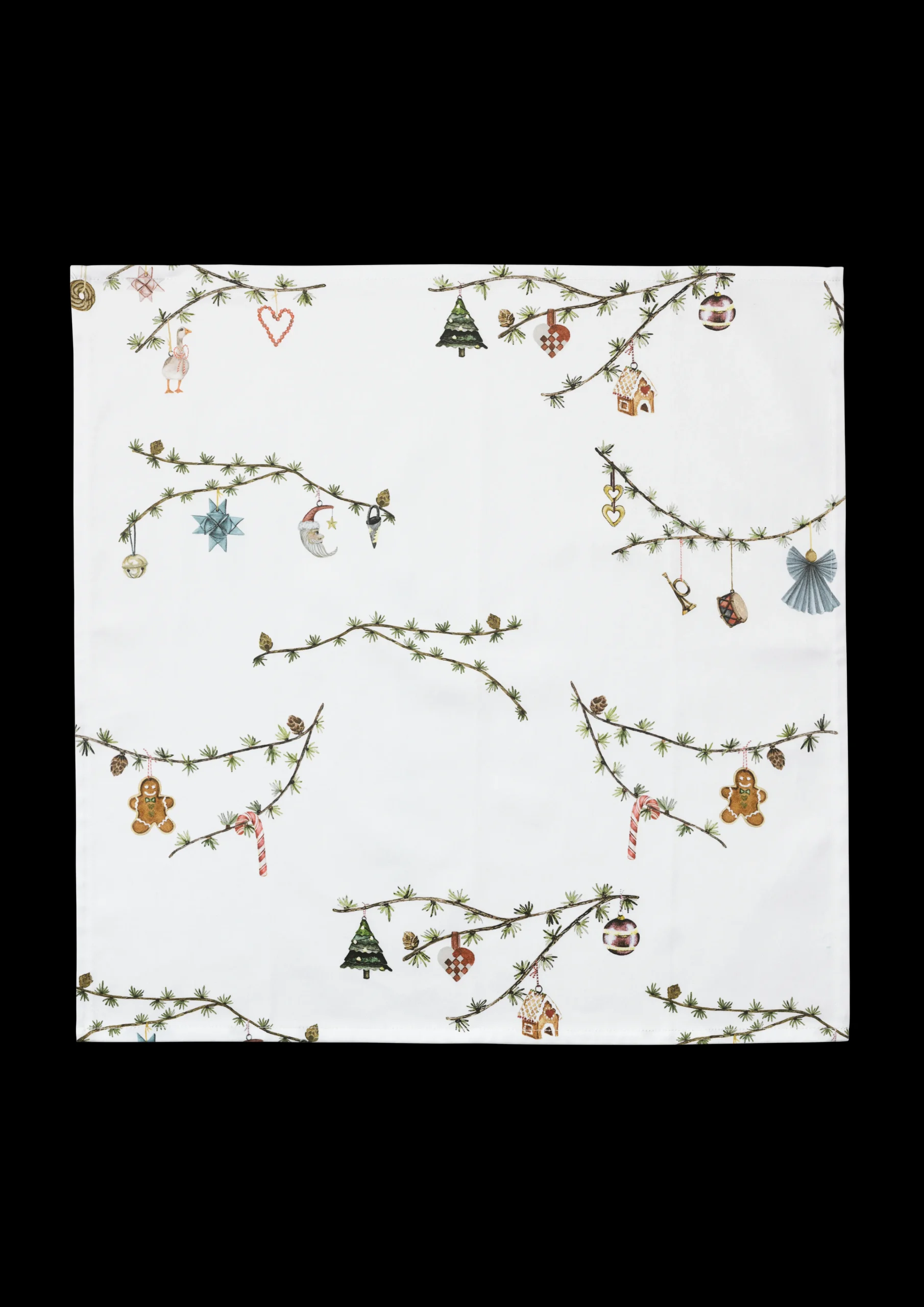 Discount Hammershøi Christmas Stofserviet 45x45cm hvid m. deko Servietter|Servietter