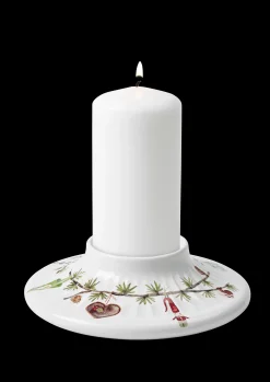 Hot Hammershøi Christmas Bloklysestage Ø13 cm hvid m deko Lysestager & Stearinlys|Bloklysestager