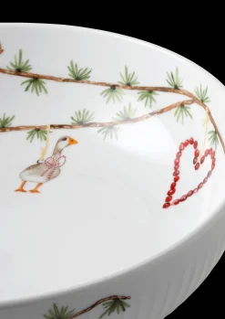 New Hammershøi Christmas Skål Ø30 cm hvid m. deko Serveringsskåle|Julestel & Borddækning