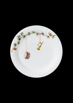 Sale Hammershøi Christmas Tallerken Ø19 cm hvid m. deko Desserttallerkener Og Isasietter|Stel