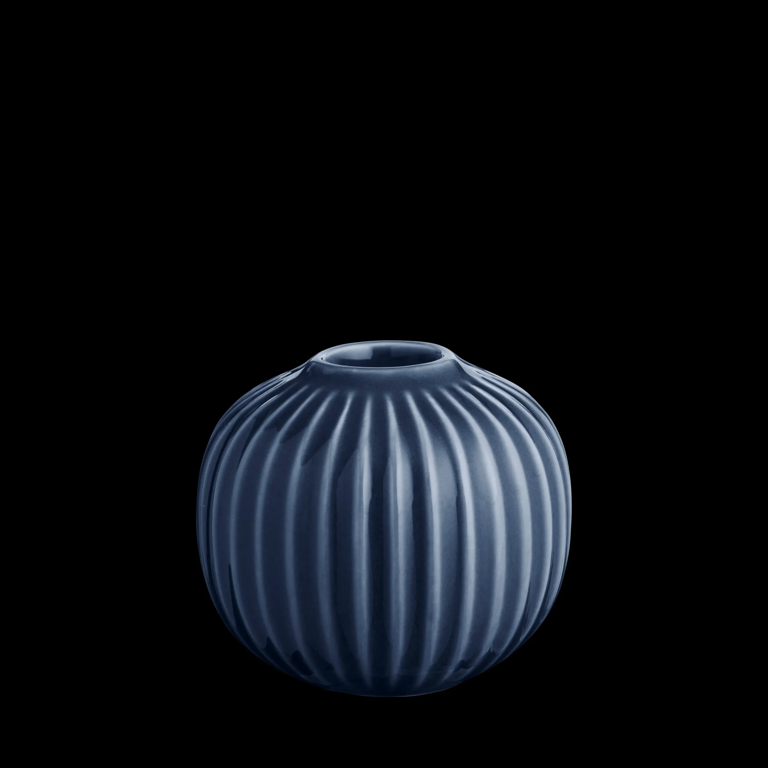 Clearance Hammershøi Lysestage rund Ø7.5 cm indigo | Køb her Lysestager & Stearinlys|Kronelysestager