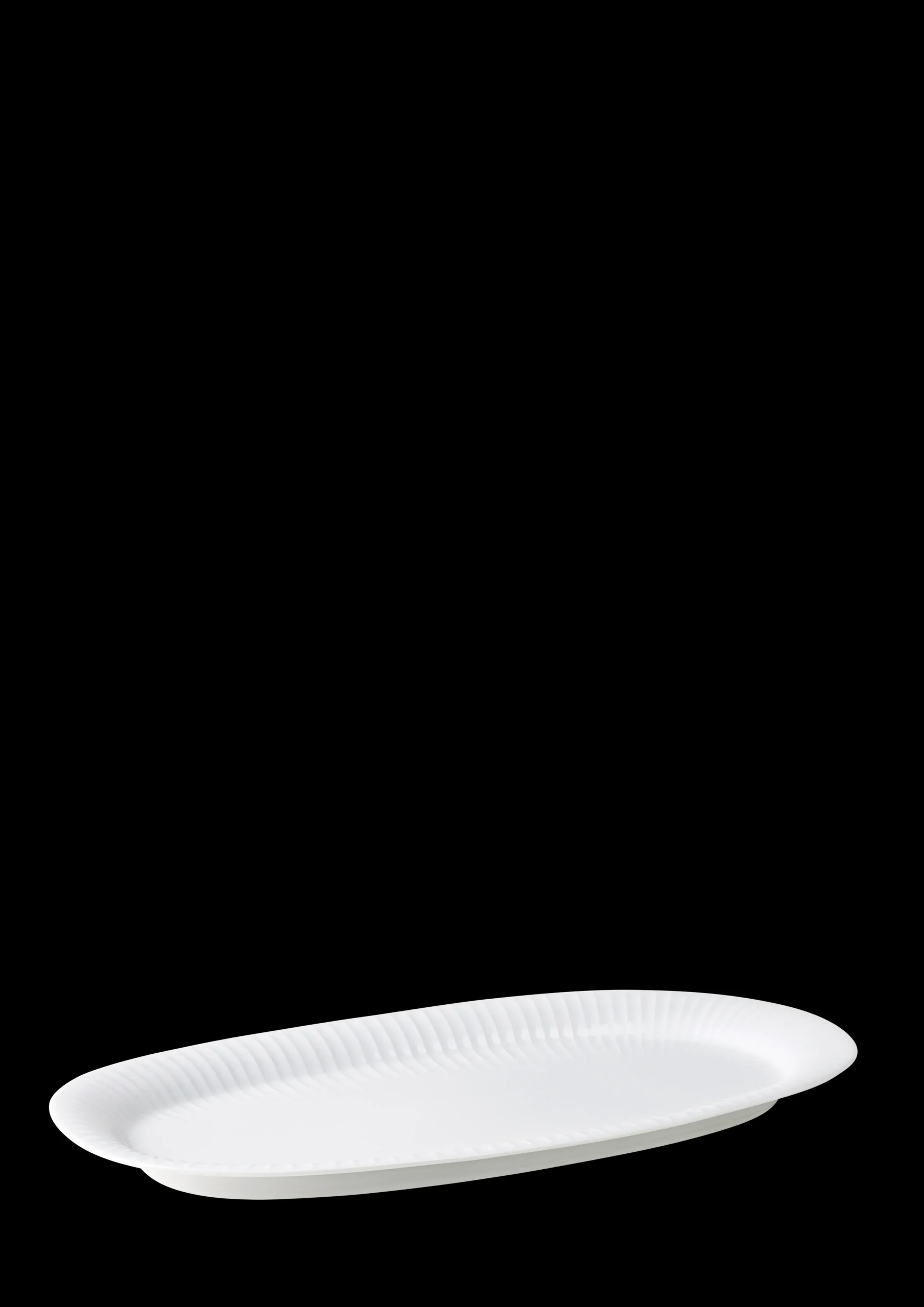 Discount Hammershøi Ovalt serveringsfad 40x22.5 hvid | Køb her Serveringsfade