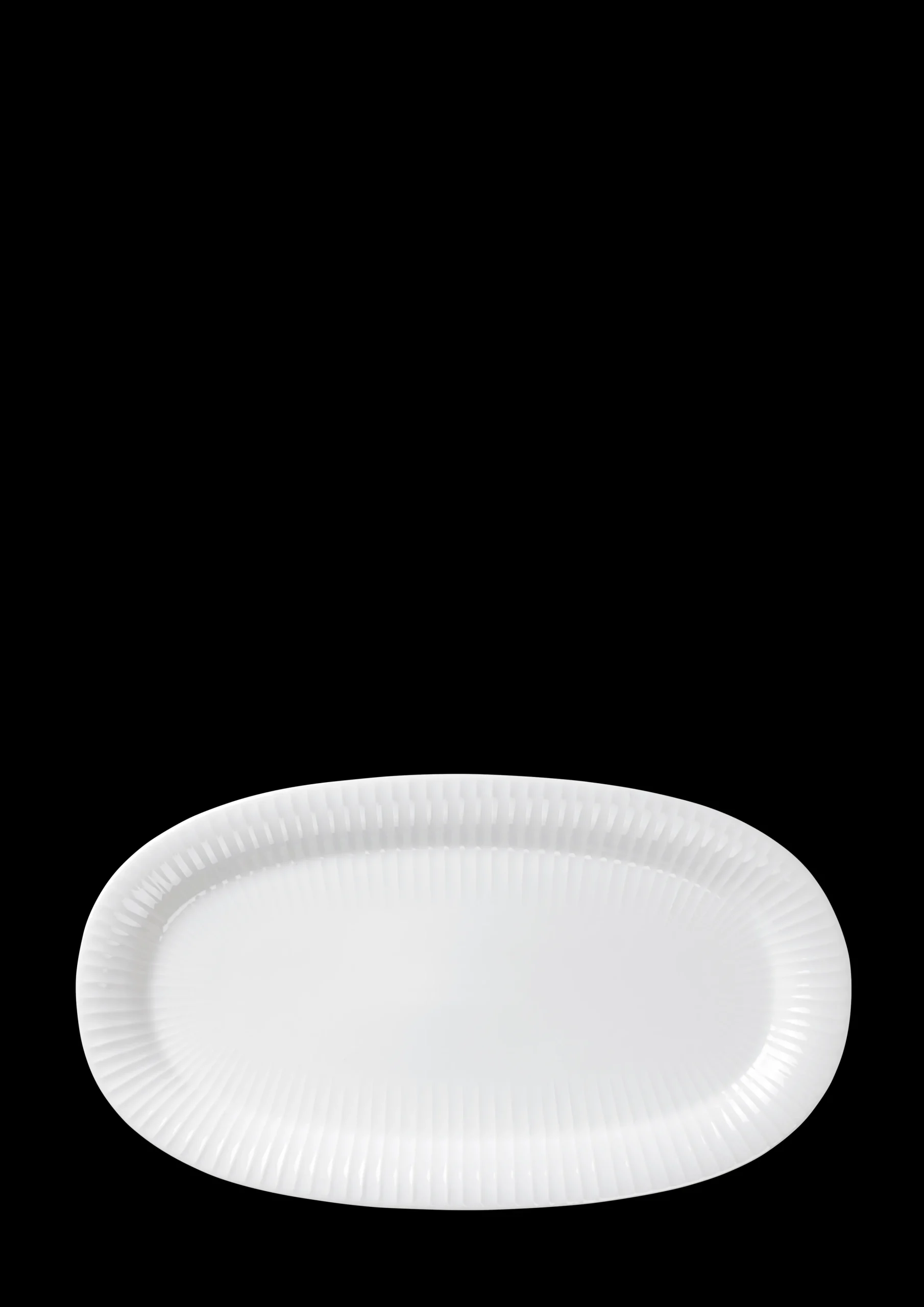 Discount Hammershøi Ovalt serveringsfad 40x22.5 hvid | Køb her Serveringsfade