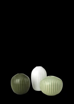 Best Hammershøi Vase miniature støvet grøn 3 stk. Vaser & Urtepotteskjulere