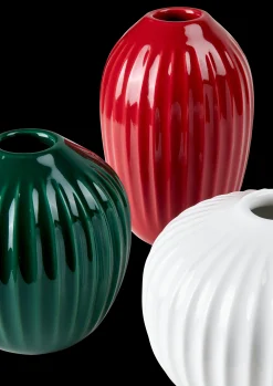 Outlet Hammershøi Vase miniature rød/grøn/hvid 3 stk. Vaser & Urtepotteskjulere