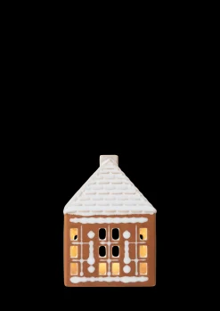 Sale Lyshus lille i brun fra serien Gingerbread | Køb her Lysestager & Stearinlys|Lyshuse