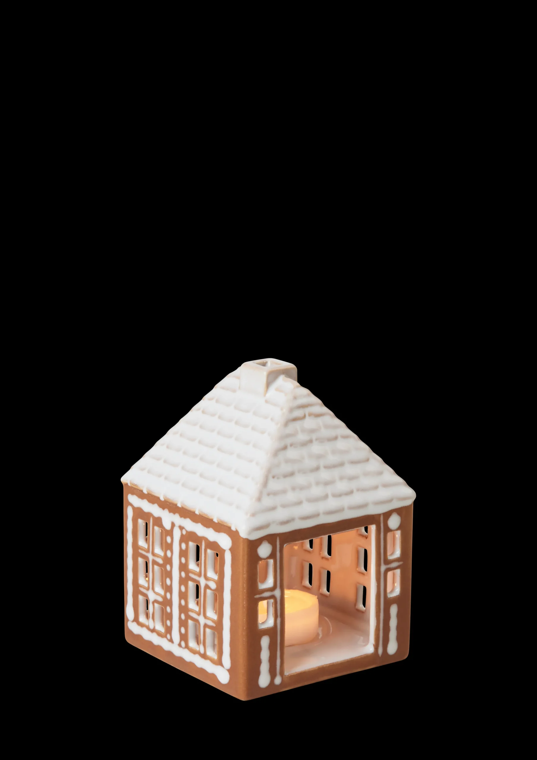 Sale Lyshus lille i brun fra serien Gingerbread | Køb her Lysestager & Stearinlys|Lyshuse