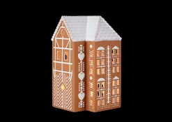 Clearance Lyshus stor i brun fra serien Gingerbread | Køb her Lysestager & Stearinlys|Lyshuse