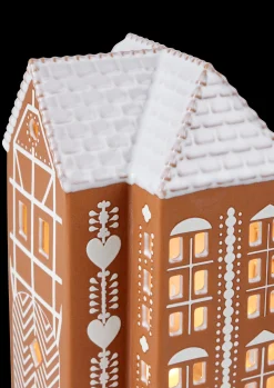 Clearance Lyshus stor i brun fra serien Gingerbread | Køb her Lysestager & Stearinlys|Lyshuse