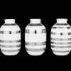 Outlet Omaggio Vase miniature sølv 3 stk. (15350) | Køb her Vaser & Urtepotteskjulere