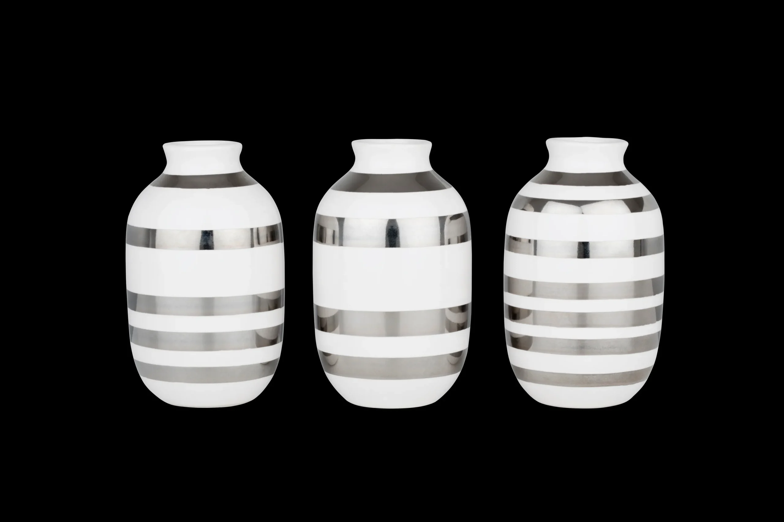 Outlet Omaggio Vase miniature sølv 3 stk. (15350) | Køb her Vaser & Urtepotteskjulere