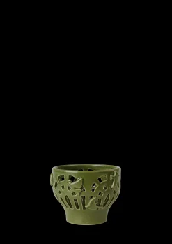 Clearance Orangery Fyrfadsstage Ø9.5 cm green garden | Køb her Lysestager & Stearinlys|Fyrfadsstager