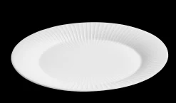 Ovalt serveringsfad 28.5x22.5 cm i hvid | Køb her Serveringsfade