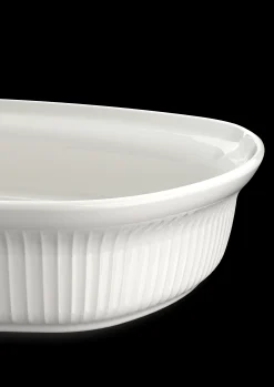 Clearance Ovnfast fad 39x29.5 cm i hvid fra serien Hammershøi Nyheder|Ildfaste Fade