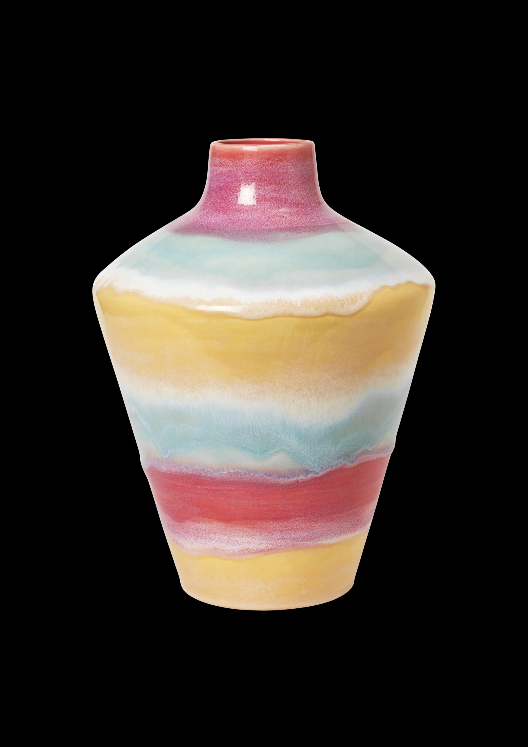 New Poppery Vase med æble H32 cm pink/mint/gul | Køb nu Vaser & Urtepotteskjulere