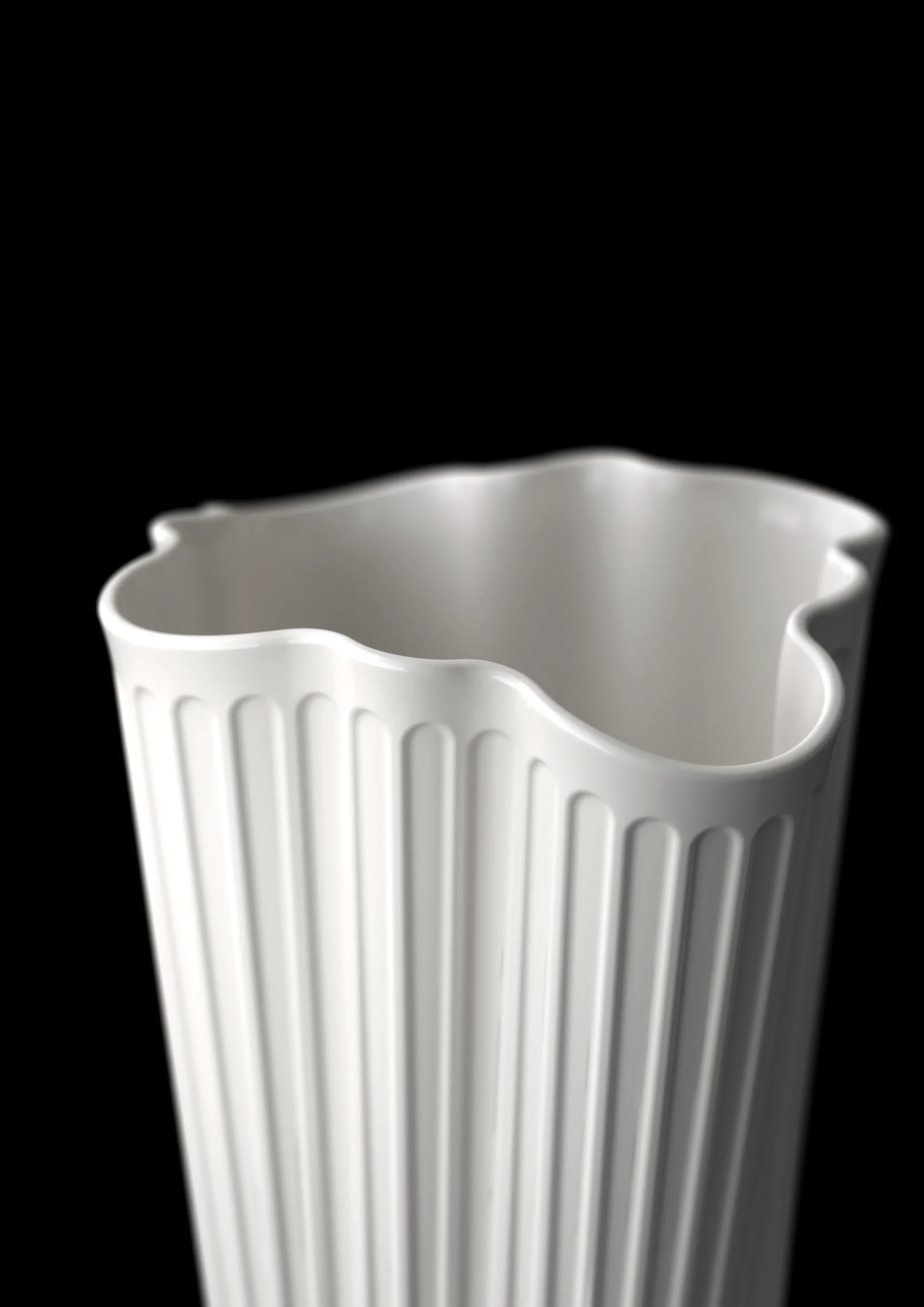 Online Unfold Vase H16.5 cm i hvid fra serien Hammershøi Nyheder|Vaser & Urtepotteskjulere