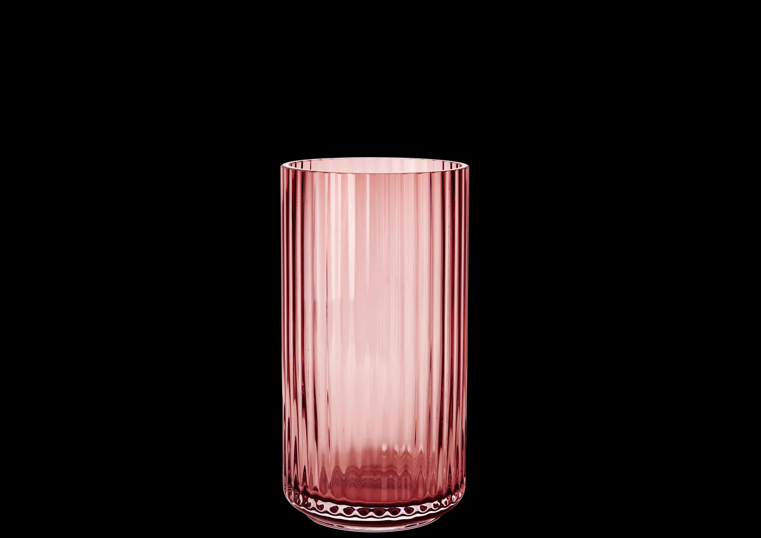 Lyngby Vase burgundy mundblæst glas Vaser & Urtepotteskjulere