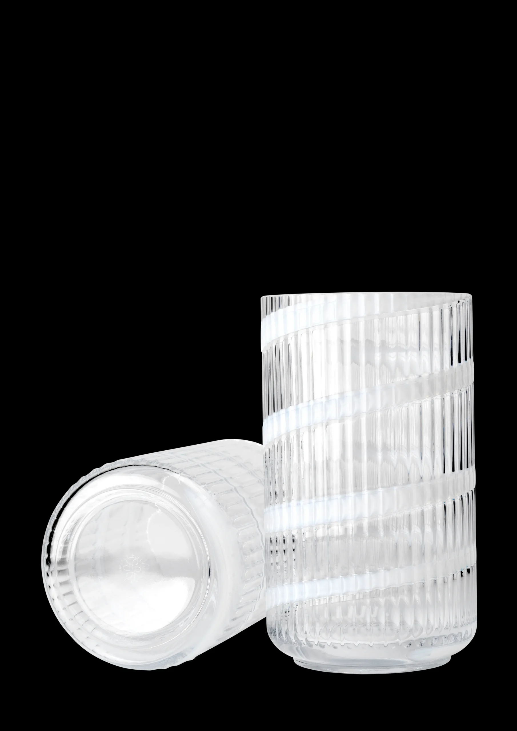 Online Lyngby Vase H25 cm swirl hvid mundblæst glas Nyheder|Vaser & Urtepotteskjulere